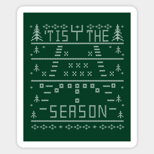 'Tis the Season Football Ugly Christmas Sweater Party Football Lover Magnet